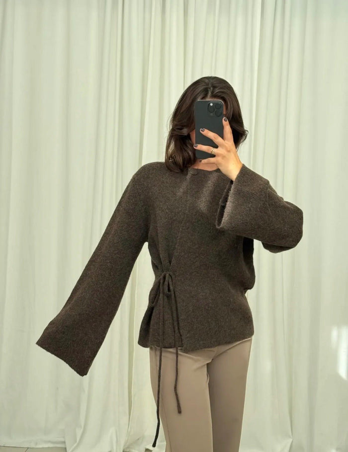 Wickelcardigan „Livia“ mit Bindeband - Anmolino