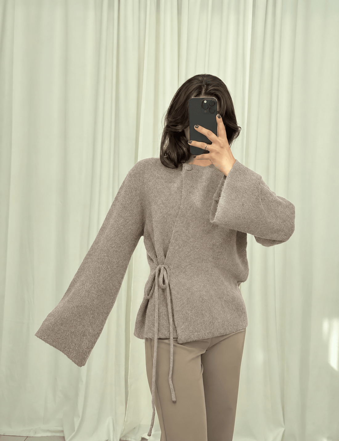 Wickelcardigan „Livia“ mit Bindeband - Anmolino